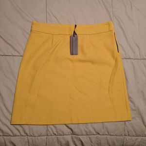 Wool mustard yellow skirt